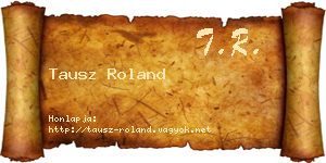 Tausz Roland névjegykártya