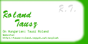 roland tausz business card